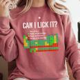 Can I Lick It Periodic Table Science Teacher Student Comfort Colors Sweatshirt Crimson Can I Lick It Periodic Table Science Teacher Student Comfort Colors Sweatshirt Crimson