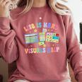 Life Is Hard Visuals Help Special Education Teacher SPED Comfort Colors Sweatshirt Crimson Life Is Hard Visuals Help Special Education Teacher SPED Comfort Colors Sweatshirt Crimson