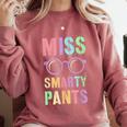 Little MISS SMARTY PANTS School Grad Teacher Last Day Comfort Colors Sweatshirt Crimson Little MISS SMARTY PANTS School Grad Teacher Last Day Comfort Colors Sweatshirt Crimson