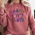 Little Mr Miss SMARTY PANTS Graduation Alumni Teacher Comfort Colors Sweatshirt Crimson