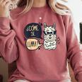 Llama Shirt English Teacher School Student ESL Joke Comfort Colors Sweatshirt Crimson