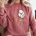 Love Art For Artist Art Teacher Comfort Colors Sweatshirt Crimson