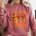 I Love My Kindergarten Turkeys Thanksgiving Teacher Students Comfort Colors Sweatshirt Crimson