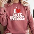 I Love Late Homework Excuses Sarcastic Teacher Lie For Men Women Comfort Colors Sweatshirt Crimson I Love Late Homework Excuses Sarcastic Teacher Lie For Men Women Comfort Colors Sweatshirt Crimson