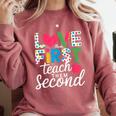 Love Them First Teach Them Second Teacher Student Love Quote Comfort Colors Sweatshirt Crimson