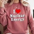 I Love Nuclear Energy School Teacher Comfort Colors Sweatshirt Crimson