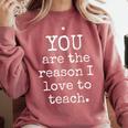 Love To Teach Positive Affirmation Kind Motivational Teacher Comfort Colors Sweatshirt Crimson