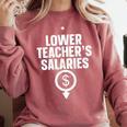 Lower Teacher's Salaries For Men Women Kids Comfort Colors Sweatshirt Crimson Lower Teacher's Salaries For Men Women Kids Comfort Colors Sweatshirt Crimson