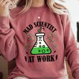 Mad Scientist Science Teacher Halloween Costume Teen Girls Comfort Colors Sweatshirt Crimson Mad Scientist Science Teacher Halloween Costume Teen Girls Comfort Colors Sweatshirt Crimson