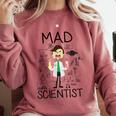 Mad Scientist Shirt Kids Boys Youth Science Teacher Comfort Colors Sweatshirt Crimson
