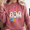 Maestra Pantasmas Conchas Teacher Mexican Halloween Comfort Colors Sweatshirt Crimson Maestra Pantasmas Conchas Teacher Mexican Halloween Comfort Colors Sweatshirt Crimson