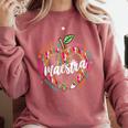 Maestra Pencil Spanish Teacher Bilingual 100 Days Of School Comfort Colors Sweatshirt Crimson