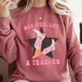 Man I Feel Like A Teacher Retro Western Country Cowgirl Comfort Colors Sweatshirt Crimson Man I Feel Like A Teacher Retro Western Country Cowgirl Comfort Colors Sweatshirt Crimson