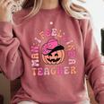 Man I Feel Like a Teacher Women Western Teacher Halloween Comfort Colors Sweatshirt Crimson