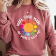 Make Your Mark For a International Dot Day Teacher Dot Lover Comfort Colors Sweatshirt Crimson