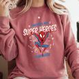 Marvel Spider-Man Teachers Are Super Heroes Comfort Colors Sweatshirt Crimson Marvel Spider-Man Teachers Are Super Heroes Comfort Colors Sweatshirt Crimson