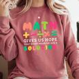 Math Gives Us Hope That Every Problem Has A Solution Teacher For Men Women Girls Kids Comfort Colors Sweatshirt Crimson Math Gives Us Hope That Every Problem Has A Solution Teacher For Men Women Girls Kids Comfort Colors Sweatshirt Crimson