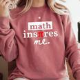 Math Inspires Me Spelled With Pi Day Teacher Comfort Colors Sweatshirt Crimson