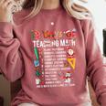 Math Teacher Christmas 12 Days Of Teaching Math Christmas Comfort Colors Sweatshirt Crimson