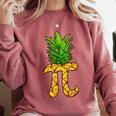 Math Teacher Hawaiian Shirts Pineapple Pi Day Symbol Comfort Colors Sweatshirt Crimson