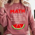Math Watermelon Calculation Joke Teacher Student Comfort Colors Sweatshirt Crimson
