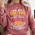 Middle School English Teacher Halloween Costume For Men Women Comfort Colors Sweatshirt Crimson Middle School English Teacher Halloween Costume For Men Women Comfort Colors Sweatshirt Crimson