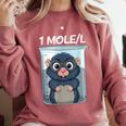 Mole Chemistry Chemist Student Science Teacher Comfort Colors Sweatshirt Crimson