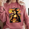 Mona Lisa Pumpkin Halloween Art Teacher Witchy Women Kids Comfort Colors Sweatshirt Crimson Mona Lisa Pumpkin Halloween Art Teacher Witchy Women Kids Comfort Colors Sweatshirt Crimson