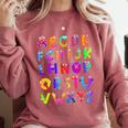 Monster ABC Cute Alphabet Halloween Teacher Costume Kids Comfort Colors Sweatshirt Crimson Monster ABC Cute Alphabet Halloween Teacher Costume Kids Comfort Colors Sweatshirt Crimson