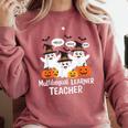 Multilingual Learner Teacher Spooky Halloween ESL Teacher Comfort Colors Sweatshirt Crimson Multilingual Learner Teacher Spooky Halloween ESL Teacher Comfort Colors Sweatshirt Crimson
