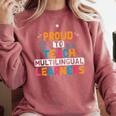 Multilingual Teacher Linguist Language ESL Teaching Comfort Colors Sweatshirt Crimson