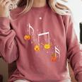 Music Note Pumpkin Fall Music Teacher Halloween Costume Comfort Colors Sweatshirt Crimson