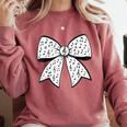Music Notes Coquette Bow Music Teacher School Musician Band Comfort Colors Sweatshirt Crimson
