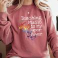 Music Teacher Comfort Colors Sweatshirt Crimson Music Teacher Comfort Colors Sweatshirt Crimson