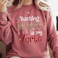 Music Teacher Teaching Music Is My Forte For Music Lovers Comfort Colors Sweatshirt Crimson Music Teacher Teaching Music Is My Forte For Music Lovers Comfort Colors Sweatshirt Crimson