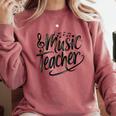 Music Teacher For Women Elementary First Day Of School Comfort Colors Sweatshirt Crimson