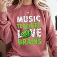Music Teachers Love Brains Cute Teaching Halloween Comfort Colors Sweatshirt Crimson Music Teachers Love Brains Cute Teaching Halloween Comfort Colors Sweatshirt Crimson