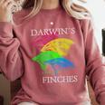 Nerdy Darwin's Finches Evolution Science Biology Teacher Comfort Colors Sweatshirt Crimson