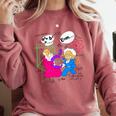 Nerdy Pythagoras Fighting Over C Squared Math Teacher Comfort Colors Sweatshirt Crimson