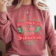 Be Nice To Me I Know Santa Teacher Christmas Men Women Comfort Colors Sweatshirt Crimson Be Nice To Me I Know Santa Teacher Christmas Men Women Comfort Colors Sweatshirt Crimson