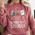 Nothing Beats 5th Grade Back To School Kids Teachers Comfort Colors Sweatshirt Crimson
