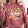 Novelty Montessori Studying Learning Schooling Teacher Love For Men Women Comfort Colors Sweatshirt Crimson Novelty Montessori Studying Learning Schooling Teacher Love For Men Women Comfort Colors Sweatshirt Crimson