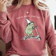 Off To Teach English Scooter Frog ESL Teacher Literature Comfort Colors Sweatshirt Crimson Off To Teach English Scooter Frog ESL Teacher Literature Comfort Colors Sweatshirt Crimson