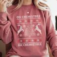 Oh Chemistree Ugly Christmas Sweater Science Student Teacher Comfort Colors Sweatshirt Crimson