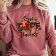One Dope Teacher Comfort Colors Sweatshirt Crimson