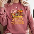 One Thankful Sped Teacher Cute Thanksgiving Women Comfort Colors Sweatshirt Crimson One Thankful Sped Teacher Cute Thanksgiving Women Comfort Colors Sweatshirt Crimson