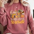 One Thankful Substitute Teacher Turkey Leopard Thanksgiving For Men Women Comfort Colors Sweatshirt Crimson One Thankful Substitute Teacher Turkey Leopard Thanksgiving For Men Women Comfort Colors Sweatshirt Crimson