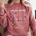 Outer Space Alphabet Kindergarten Teachers 1st Day Of School Comfort Colors Sweatshirt Crimson Outer Space Alphabet Kindergarten Teachers 1st Day Of School Comfort Colors Sweatshirt Crimson