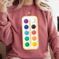 Paint Palette ArtSet Halloween Costume For Teachers Students For Men Women Kids Comfort Colors Sweatshirt Crimson