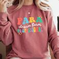 Para Paraprofessional Dream Crew Team Back To School Teacher Comfort Colors Sweatshirt Crimson Para Paraprofessional Dream Crew Team Back To School Teacher Comfort Colors Sweatshirt Crimson